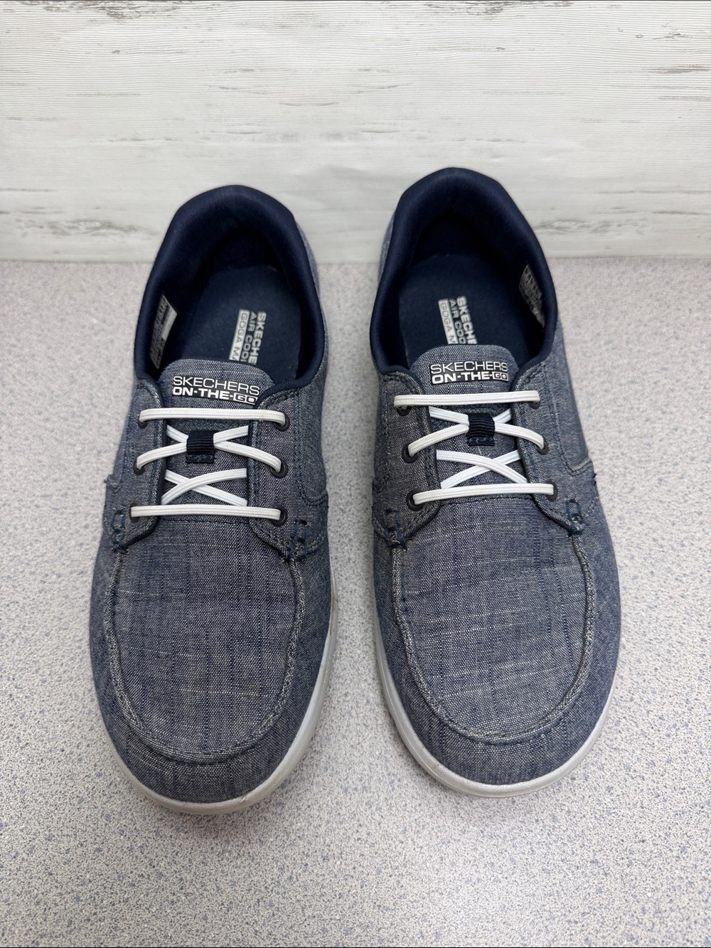 Skechers Men’s Slip-On Casual Navy Chambray Loafers